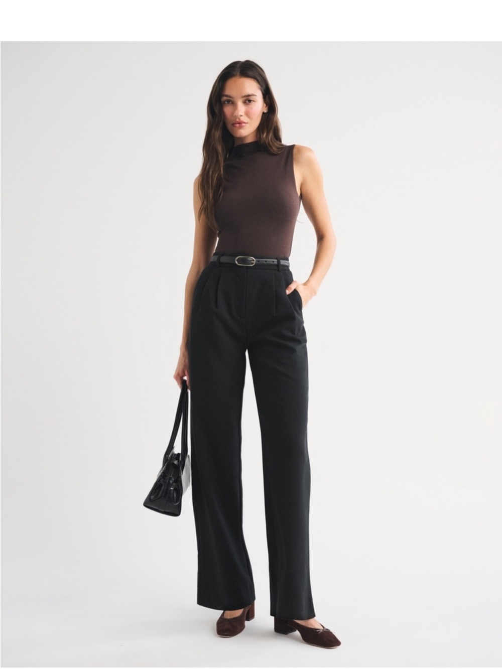 A&F Sloane Tailored Wide Leg Pant